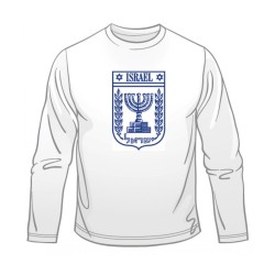 סמל מדינת ישראל חולצה עם שרוולים ארוכים | חולצות ישראל